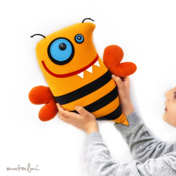 handmade yellow bee - antalou soft toys