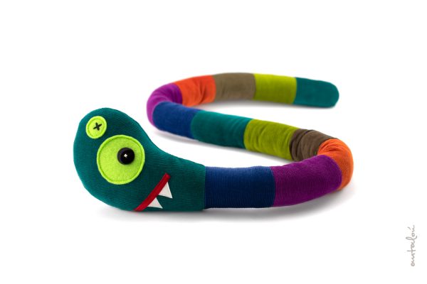 colorful snake handmade soft toy