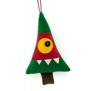 christmas tree ornament, christmas tree character, soft toy designed and handcrafted by antalou