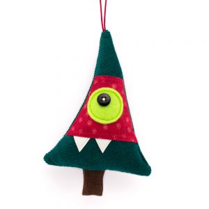 christmas tree ornament, christmas tree character, soft toy designed and handcrafted by antalou