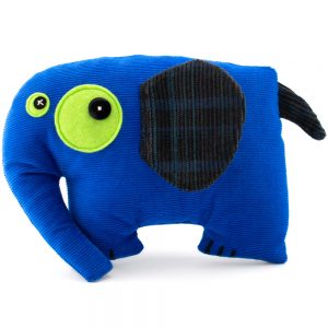 blue elephant - handmade soft toy for babies and kids