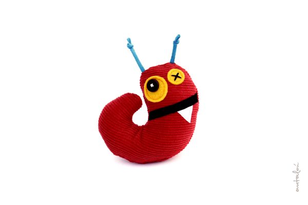 red worm soft toy antalou
