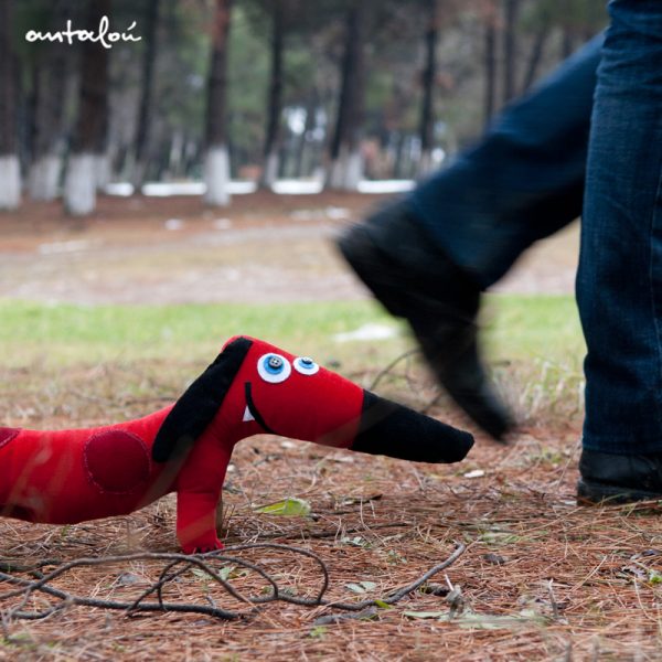 handmade Dachshund dog soft toy by antalou, Greece